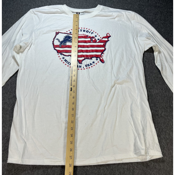 Detroit Lions Shirt Long Sleeve Mens XLT NFL Football Team Apparel Michigan USA - Picture 3 of 8